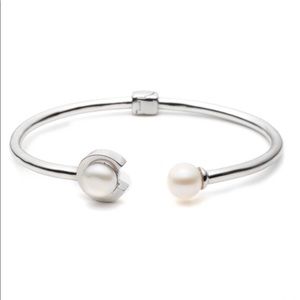 Carolee Freshwater Pearl Open Hinged Bracelet